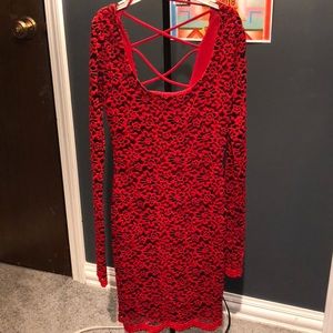 Cute lacey red dress